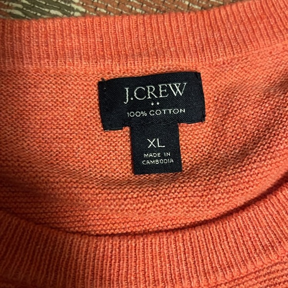 J.Crew Men's Coral Crewneck Sweater, XL, 100% Cotton. super soft - Picture 1 of 6